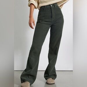 PacSun Green Corduroy High Waisted Bootcut Jeans